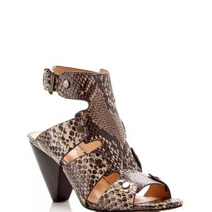 VINCE CAMUTO Ekerd Embossed Caged Ankle Strap High-Heel Sandals size 9.5